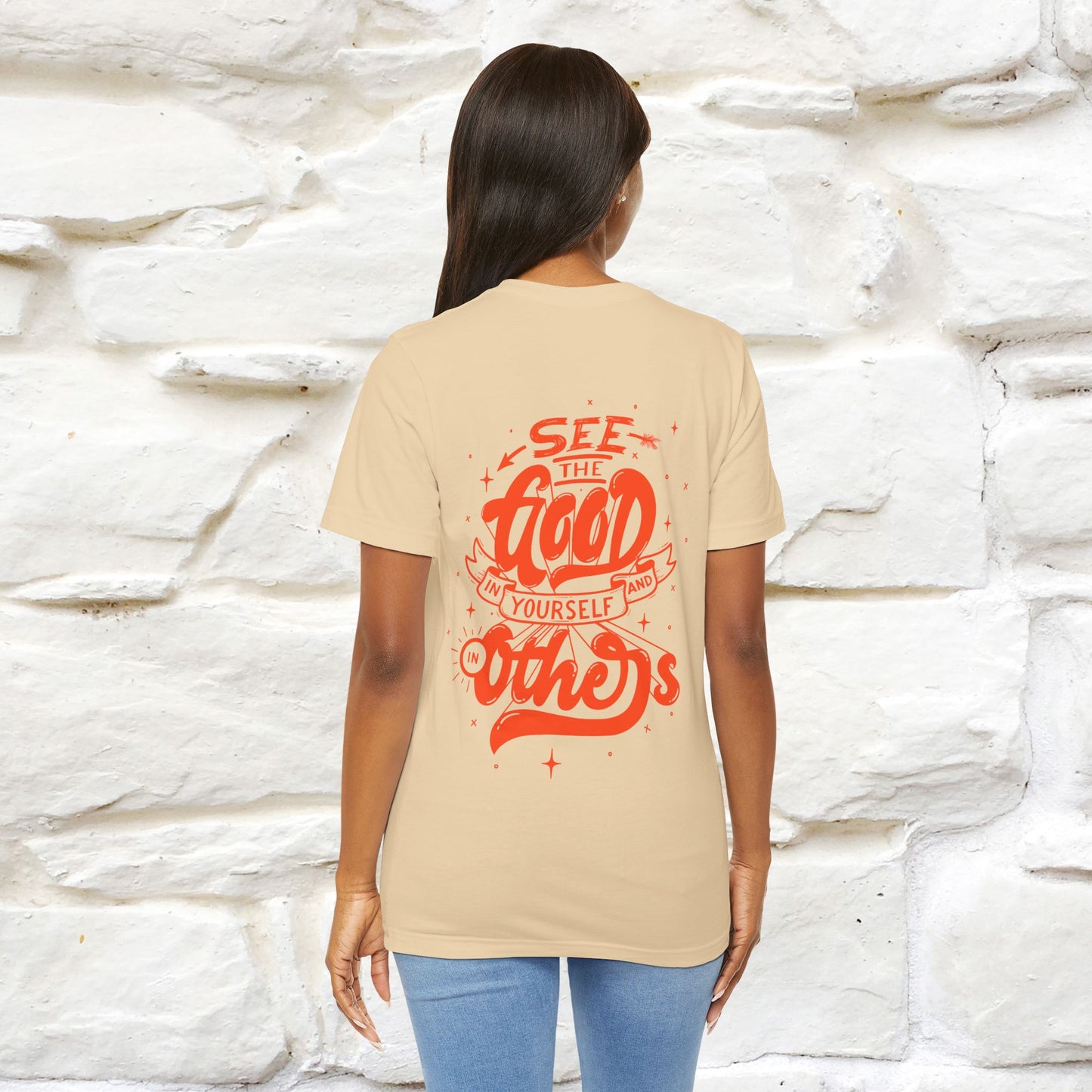 "See the Good in Yourself and Others" Cat T-Shirt for Men & Women | Front & Back Design | 100% Cotton*