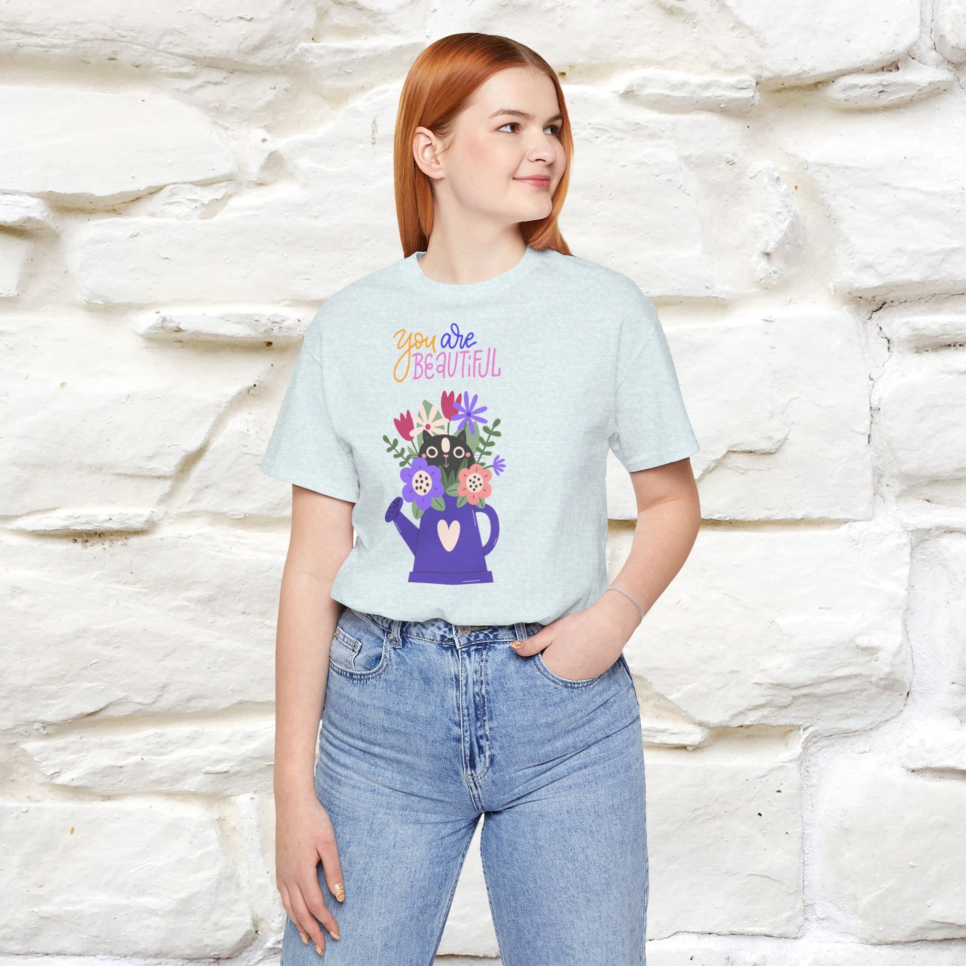 ''You Are Beautiful'' T-shirt for Women 100% Cotton* - Nunu&Miao Studio