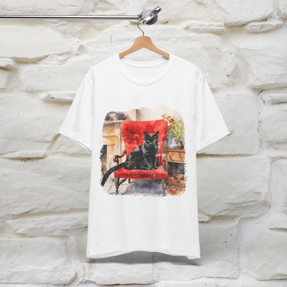 "Chair Majesty with the Black Cat" T-shirt for Women | 100% Cotton*