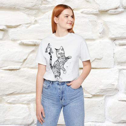 "The cat And The Butterfly" Cat T-shirt for Men & Women | 100% Cotton* 🐾