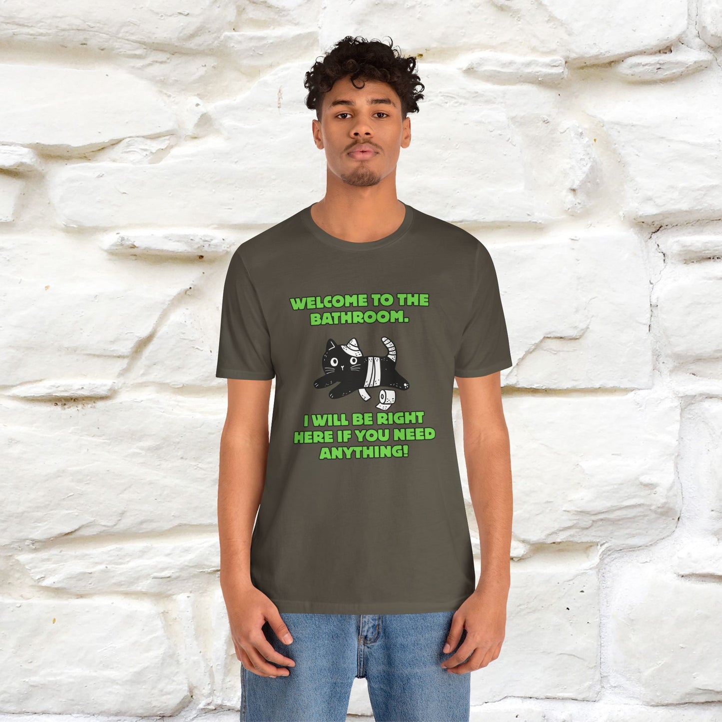 "Welcome To The Bathroom..."Funny  Cat T-shirt |Nunu&Miao Studio