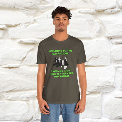"Welcome To The Bathroom..."Funny  Cat T-shirt |Nunu&Miao Studio