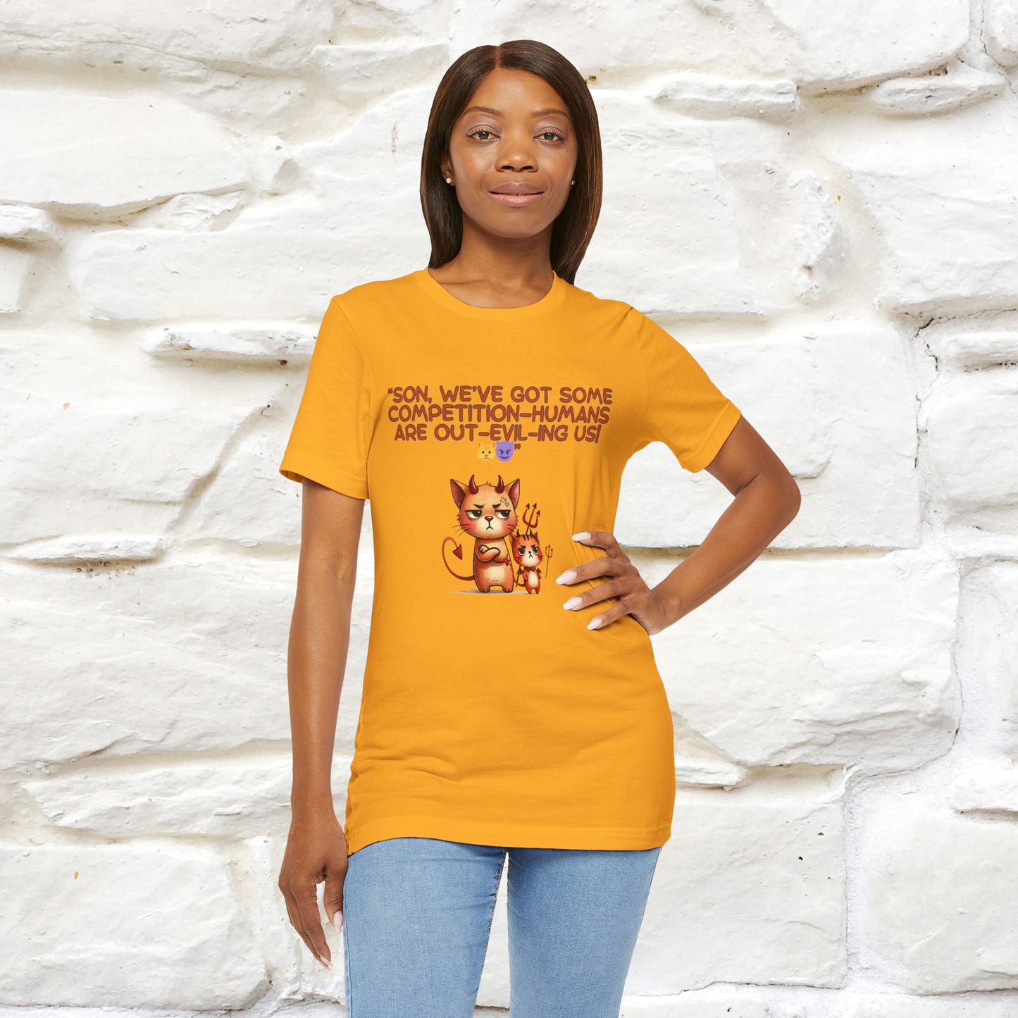 "Humans Are Out-Evil-Ing Us." Cat  T-shirt |Nunu&Miao Studio