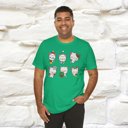 Christmas Cats T-Shirt | Festive Cat T-Shirt for Men & Women | 100% Cotton*