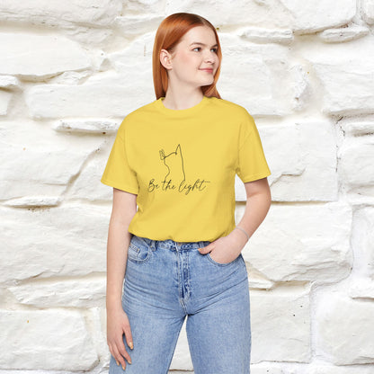 "Be The Light" Cat T-Shirt | Front & Back Design | Nunu&Miao Studio
