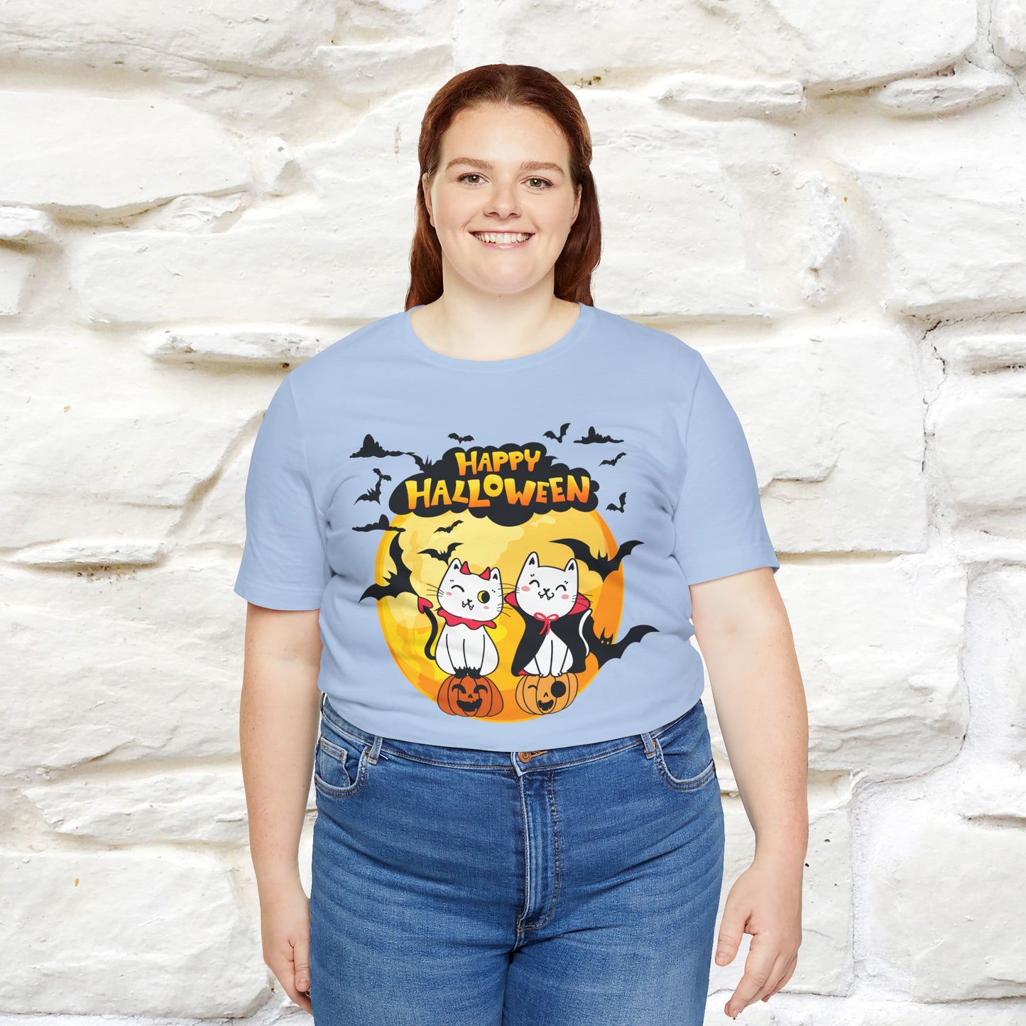 "Happy Halloween Cat Couple " Cat  T-shirt |Nunu&Miao Studio