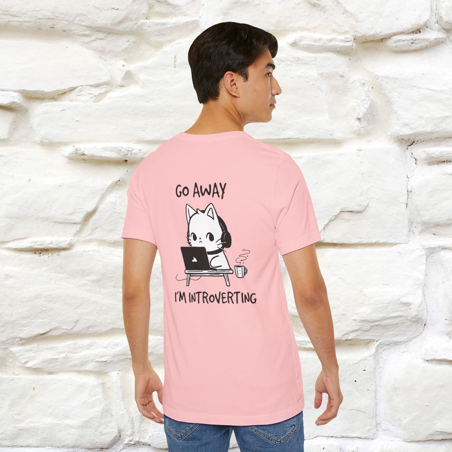 ''Go Away, I’m Introverting'' Cat T-Shirt | Nunu & Miao Studio - Nunu&Miao Studio