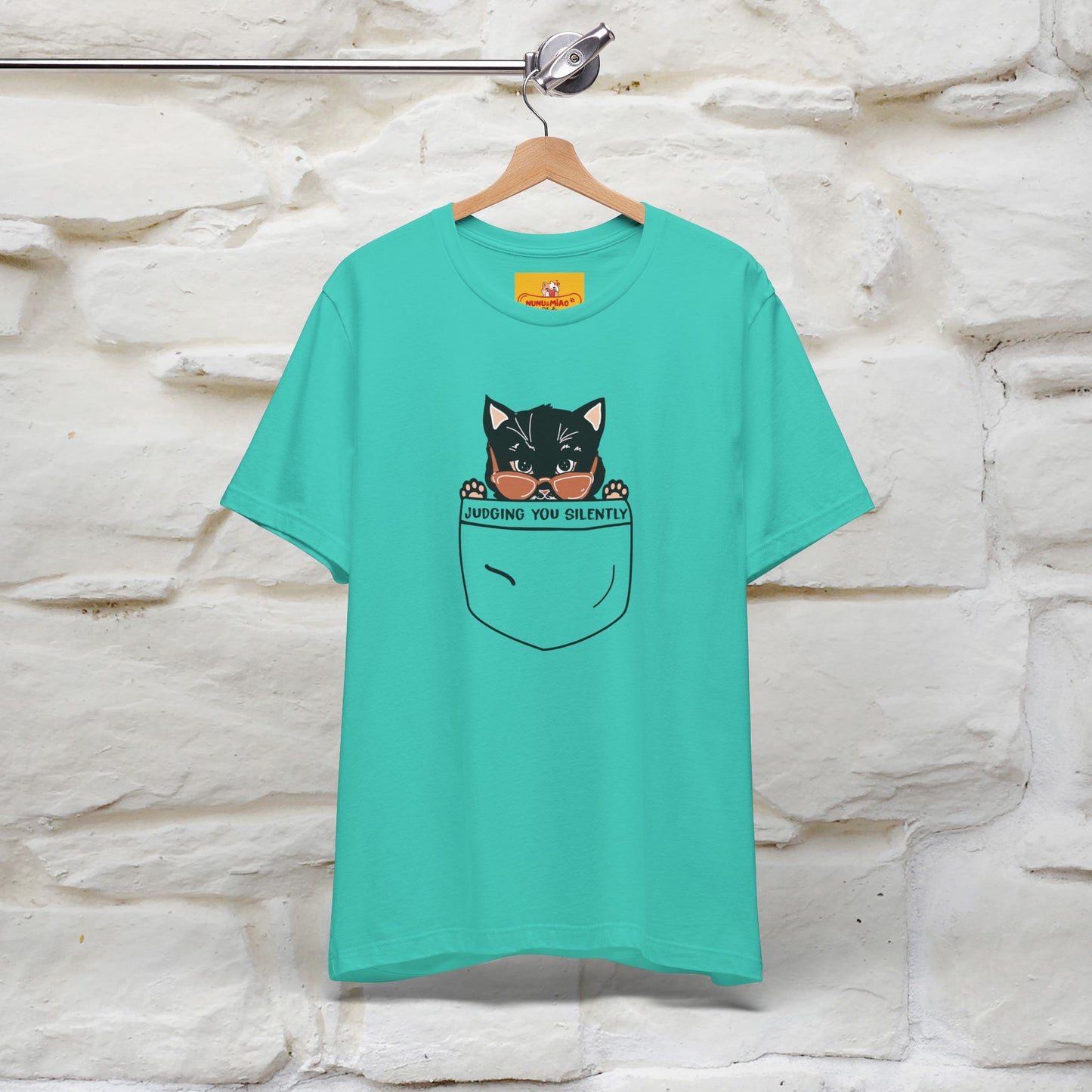 ''Judging You Silently'' | Cat T-Shirt for Men | Nunu&Miao Studio