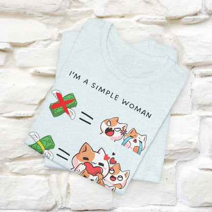 "I'm A Simple Woman" Funny Cat T-shirt for Women | 100% Cotton* 🐾