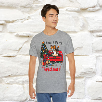 “Have A Merry Christmas! T-Shirt | Festive Cat Shirt for Men & Women | 100% Cotton”