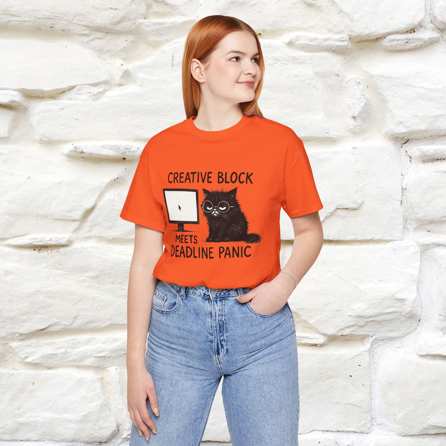 "Creative Block Meets Deadline..." |Cat T-Shirt | Nunu&Miao Studio