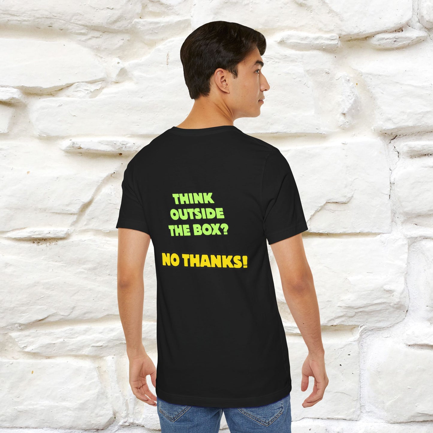 "Think outside the box? No thanks." Cat T-Shirt | Nunu&Miao Studio - Nunu&Miao Studio