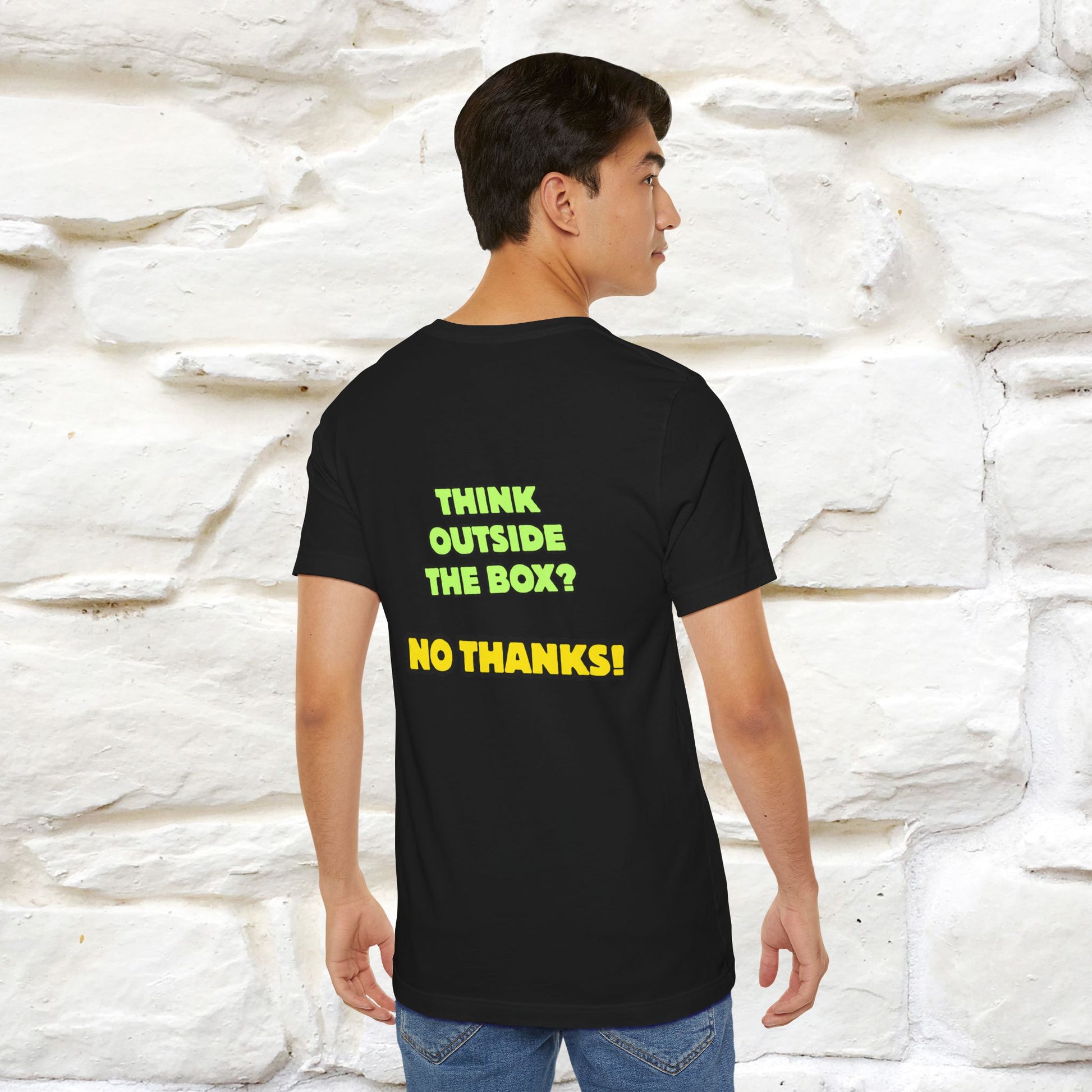 "Think outside the box? No thanks." Cat T-Shirt | Nunu&Miao Studio - Nunu&Miao Studio