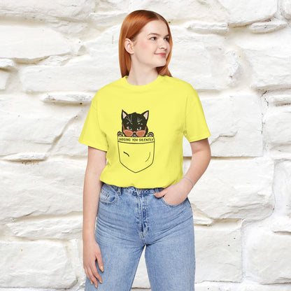''Judging You Silently'' | Cat T-Shirt for Men | Nunu&Miao Studio