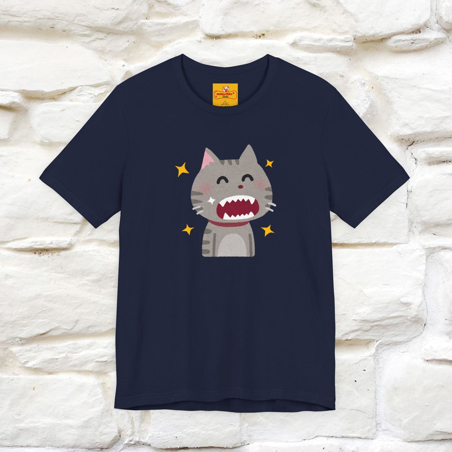 "Smile, Sparkle, Shine" Cat T-Shirt | Front & Back Design | Nunu&Miao Studio
