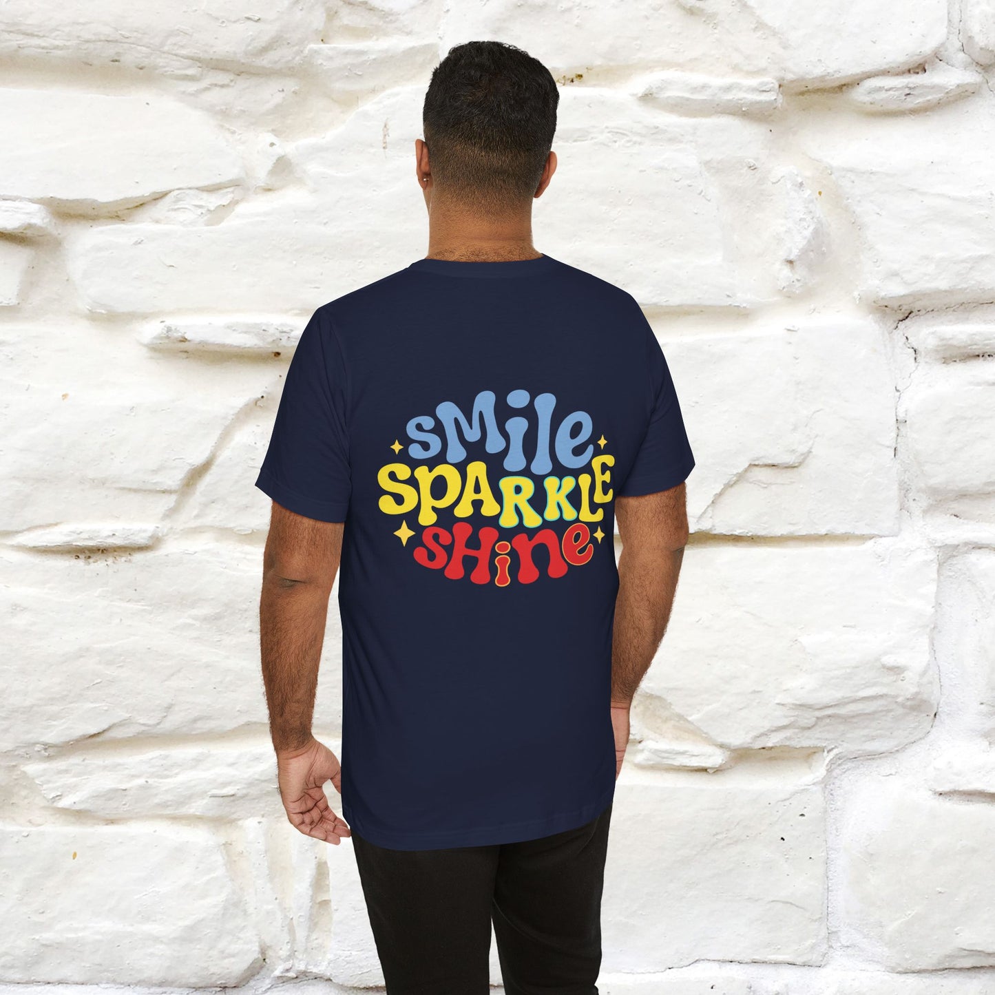 "Smile, Sparkle, Shine" Cat T-Shirt for Men & Women | Front & Back Design | 100% Cotton* 🐾