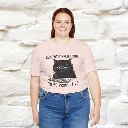"Currently Pretending To Be Productive" |Cat T-Shirt | Nunu&Miao Studio