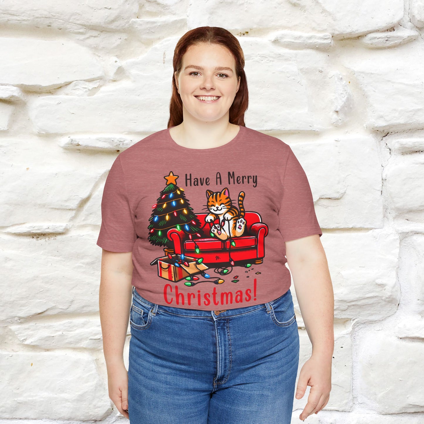 “Have A Merry Christmas! T-Shirt | Festive Cat Shirt for Men & Women | 100% Cotton”