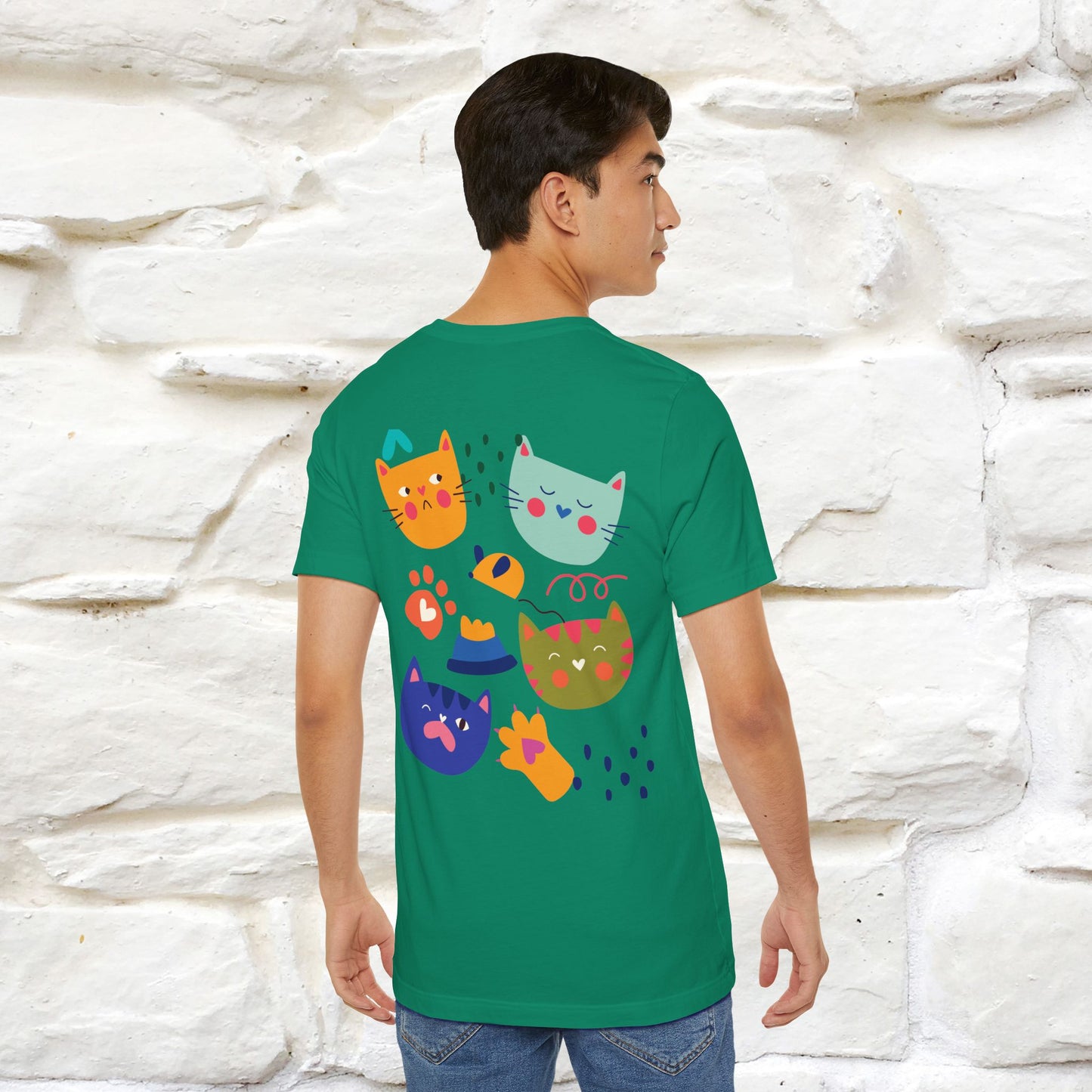 ''The Power Of Meow'' Cat T-Shirt Front and Back Design | Nunu&Miao Studio
