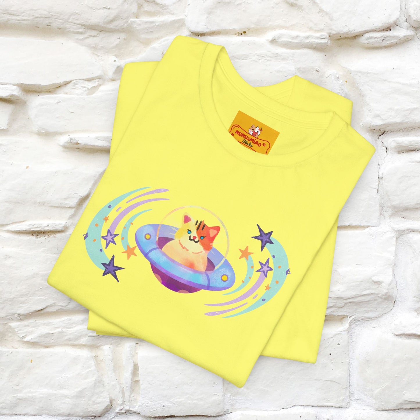 "Stay Positive'' Cat T-Shirt | Front & Back Design | Nunu&Miao Studio