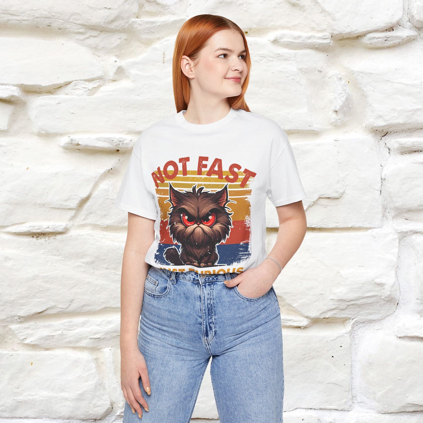 Not Fast, Just Furious |  Sarcastic Cat T-Shirt | Nunu&Miao Studio