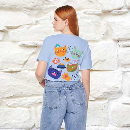 ''The Power Of Meow'' Cat T-Shirt Front and Back Design | Nunu&Miao Studio
