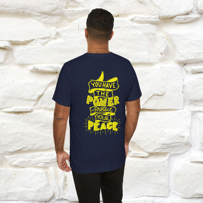 "You Have the Power to Protect Your Peace" Cat T-Shirt| Front & Back Design | Nunu&Miao Studio