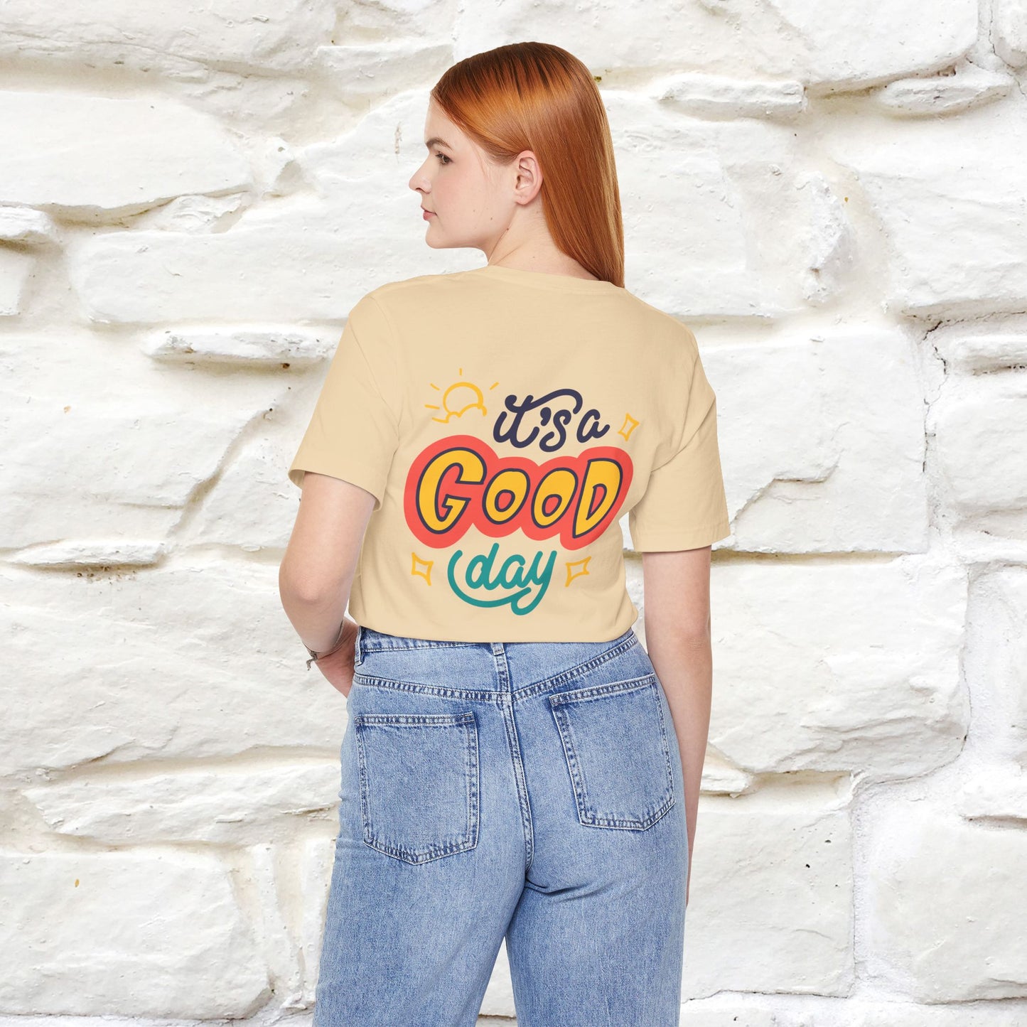 "It's A Good Day" Cat T-Shirt for Men & Women | Front & Back Design | 100% Cotton*