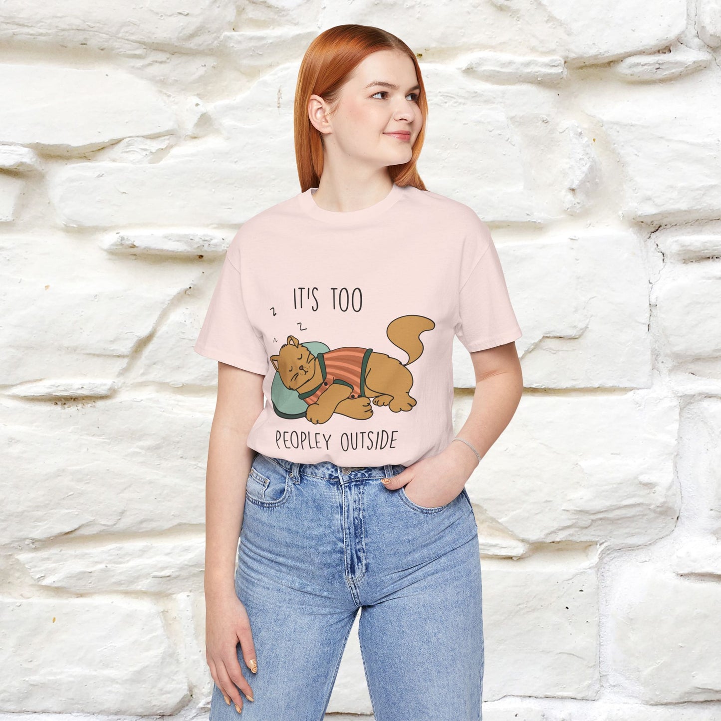 ''It’s Too Peopley Outside'' | Funny Cat T-Shirt | Nunu&Miao Studio