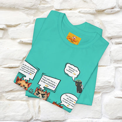 "Humans Are Way Ahead In The Evil Game! 😈😼" Cat  T-shirt |Nunu&Miao Studio