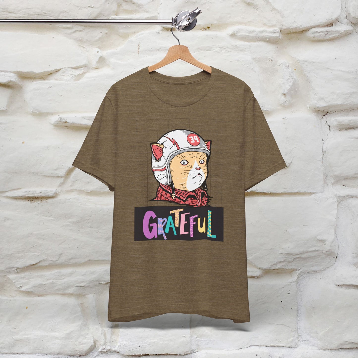 ''Grateful''  Cat T-shirt for Men and Women  100% Cotton*