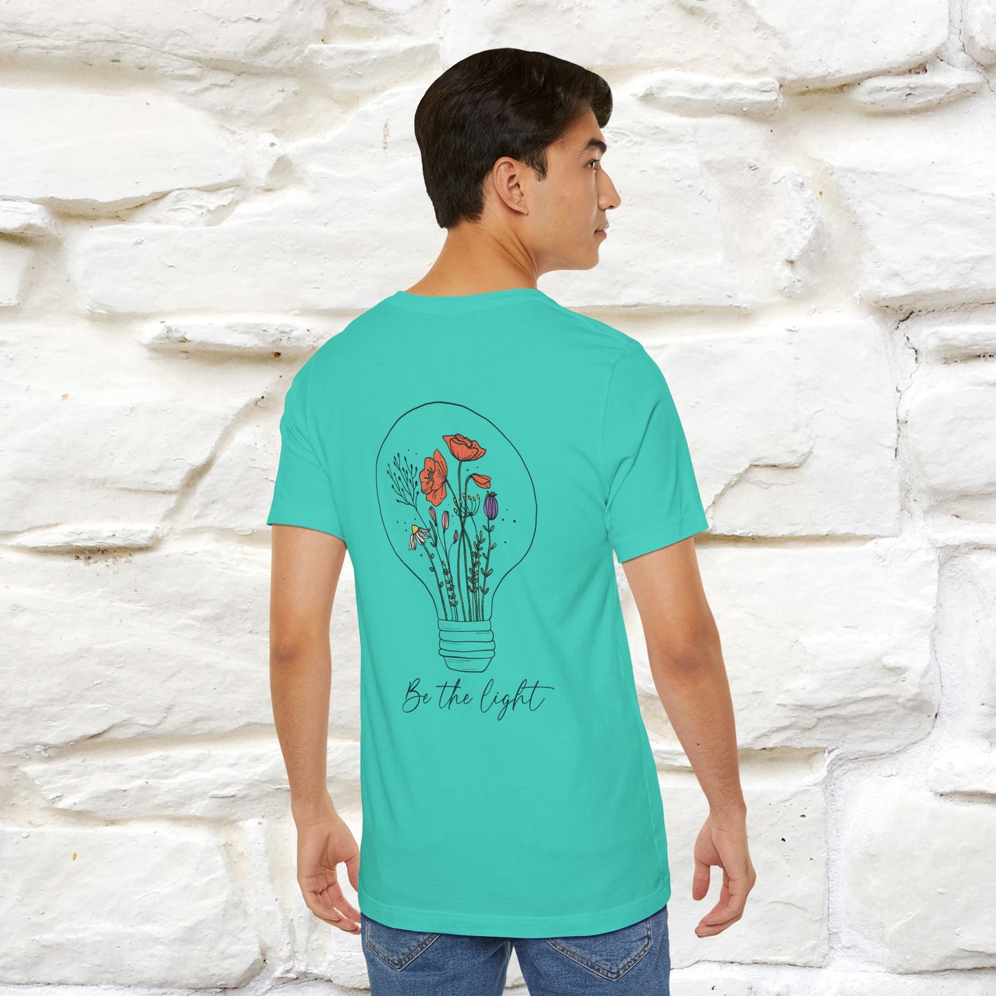 "Be The Light" Cat T-Shirt | Front & Back Design | Nunu&Miao Studio
