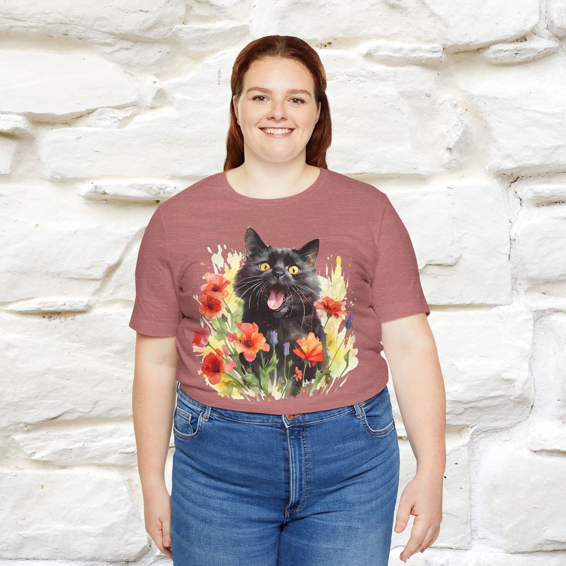 "Kitty Garden" T-shirt for Women 100% Cotton* - Nunu&Miao Studio