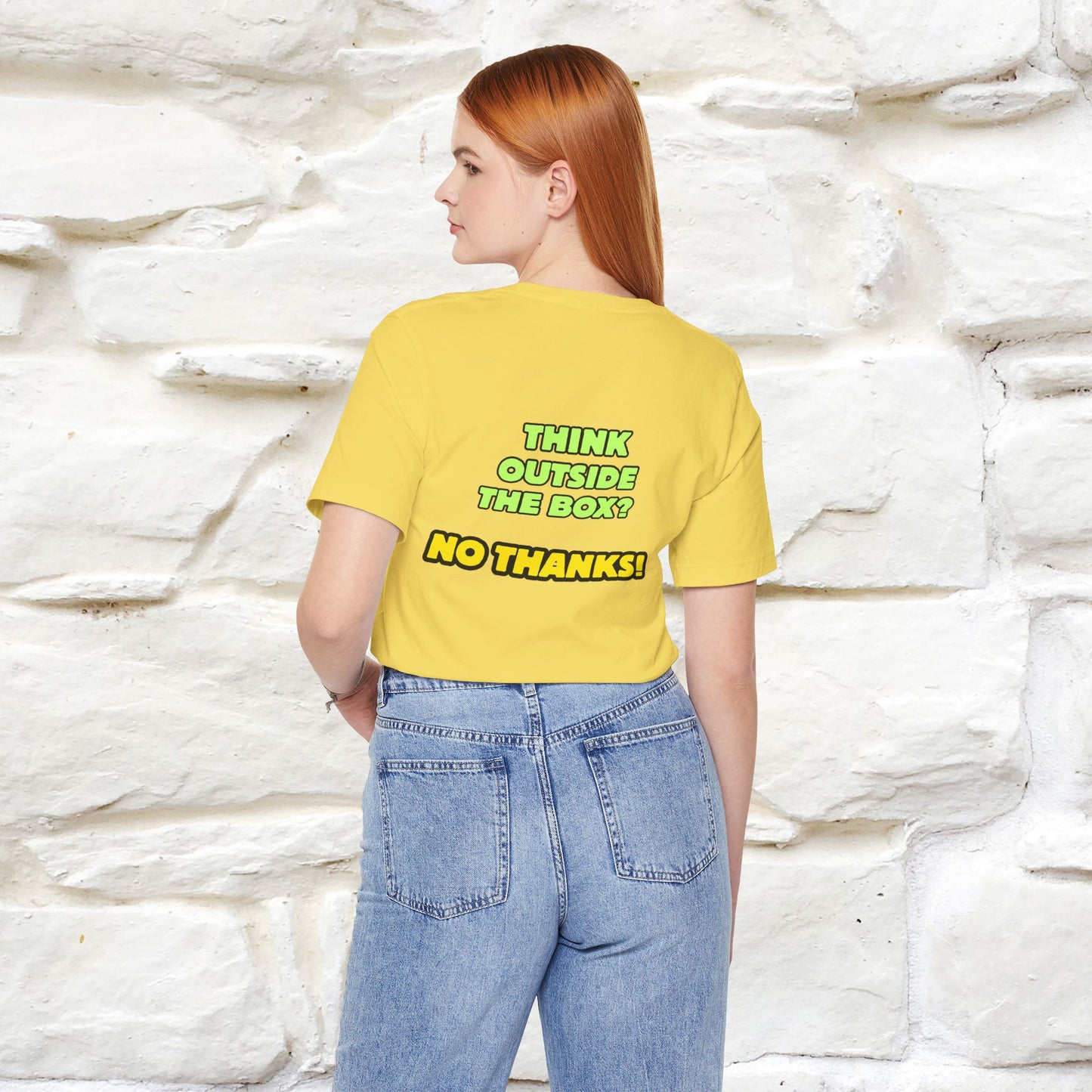 "Think outside the box? No thanks." Cat T-Shirt | Nunu&Miao Studio