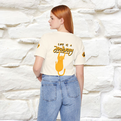 "Life Is A Journey'' Cat T-Shirt | Front & Back Design | Nunu&Miao Studio