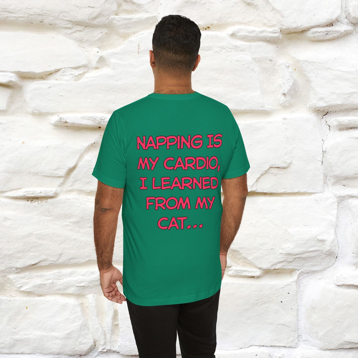 "Napping Is My Cardio, I Learned From My Cat…" Funny Cat T-shirt | Nunu&Miao Studio