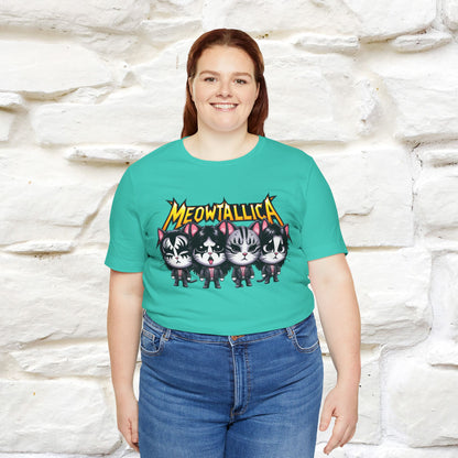 Meowtallica T-Shirt | Rock-Inspired Cat Tee| Nunu&Miao Studio - Nunu&Miao Studio