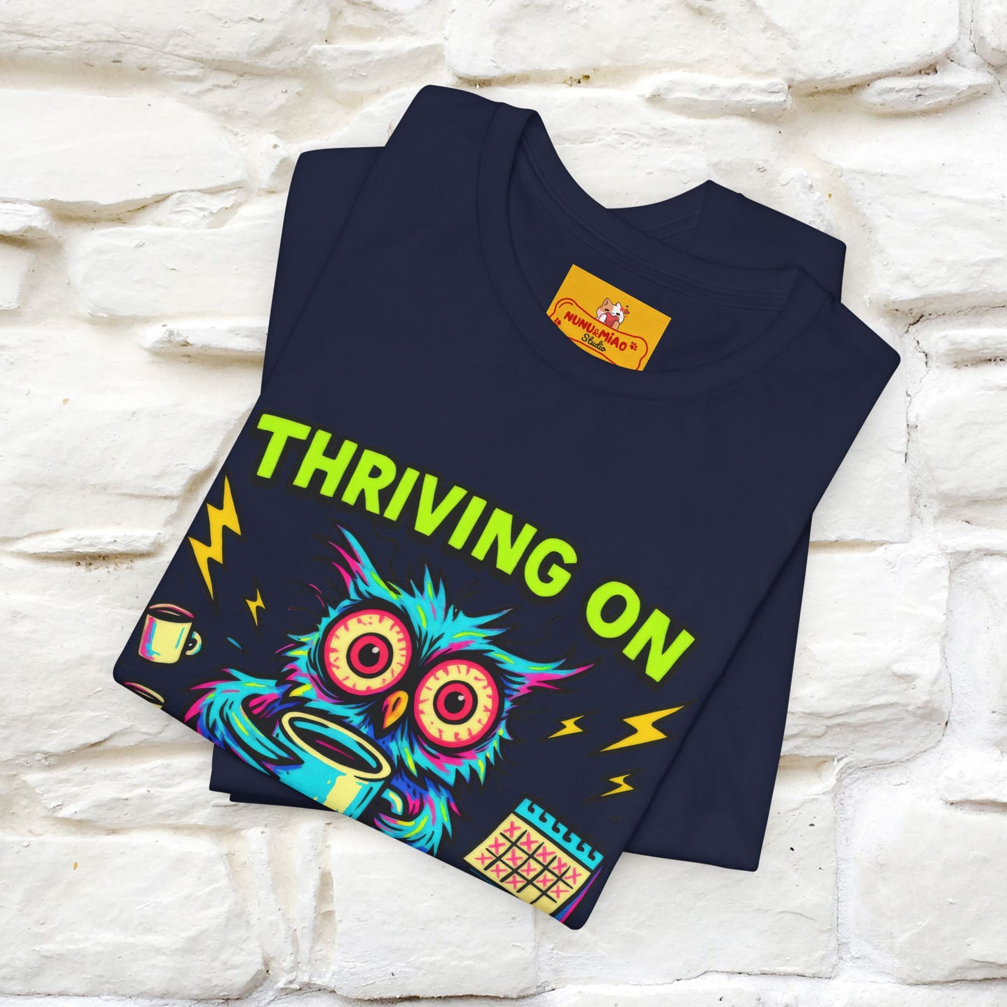 ''Thriving On Caffeine And Poor Choices''|  Sarcastic Cat T-Shirt | Nunu&Miao Studio