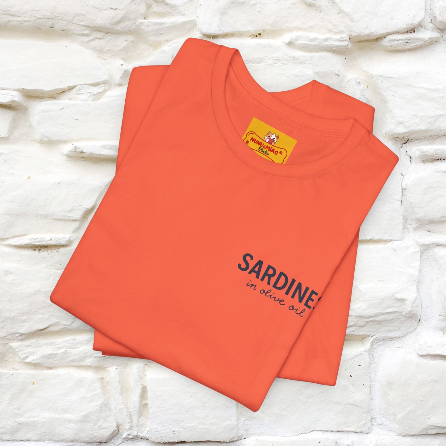 "Sardines In Olive Oil" Cute T-shirt | Front & Back Design|Nunu&Miao Studio