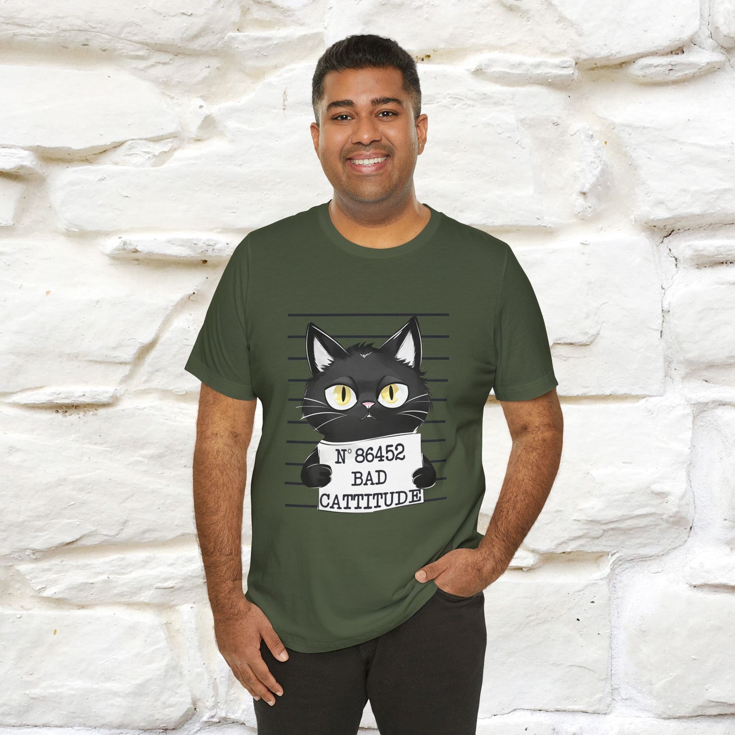 "Bad Cattitude" T-Shirt for Men & Women | 100% Cotton*