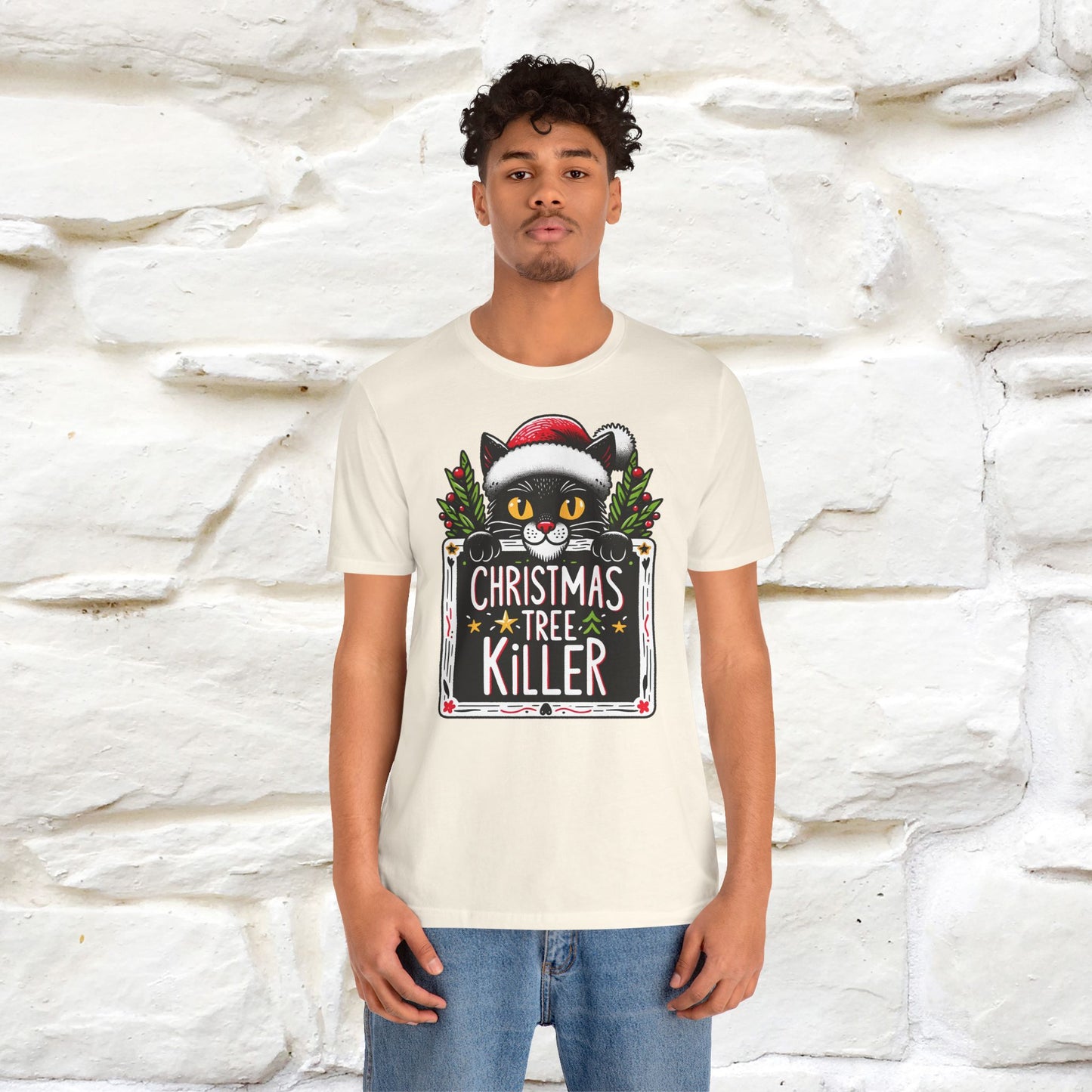 Christmas Tree Killer | Festive Cat Christmas Shirt for Men & Women | 100% Cotton*