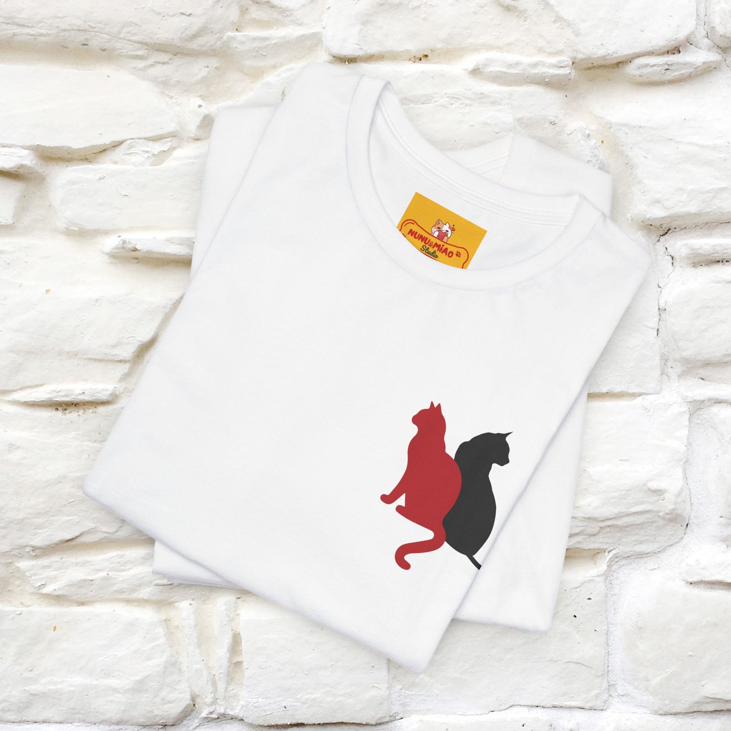 ''Modern Shapes'' Cat T-Shirt Front and Back Design | Nunu&Miao Studio