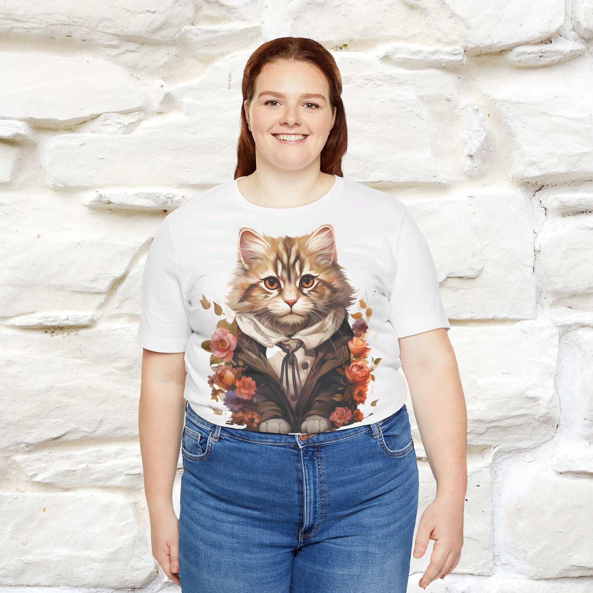 ''Charismatic'' Cat T-shirt for Women 100% Cotton* - Nunu&Miao Studio