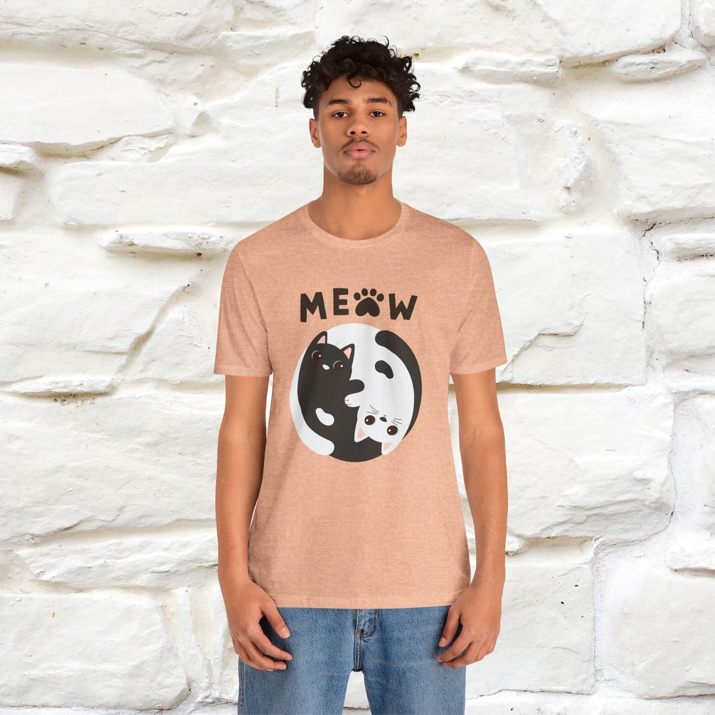 ''Ying Yang Meow''  Cat T-shirt for Men and Women  100% Cotton*