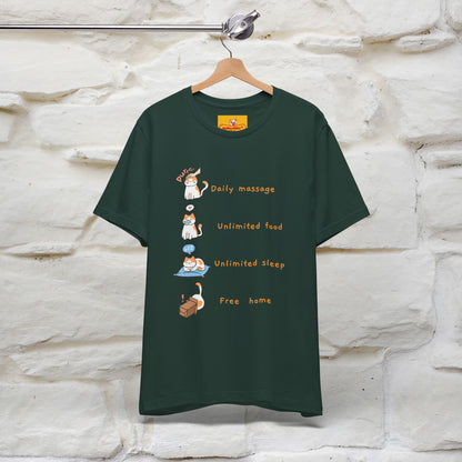 Maglietta con gatto "Cat's Rules" per uomo e donna | 100% cotone* 🐾 | Maglietta divertente per gli amanti dei gatti