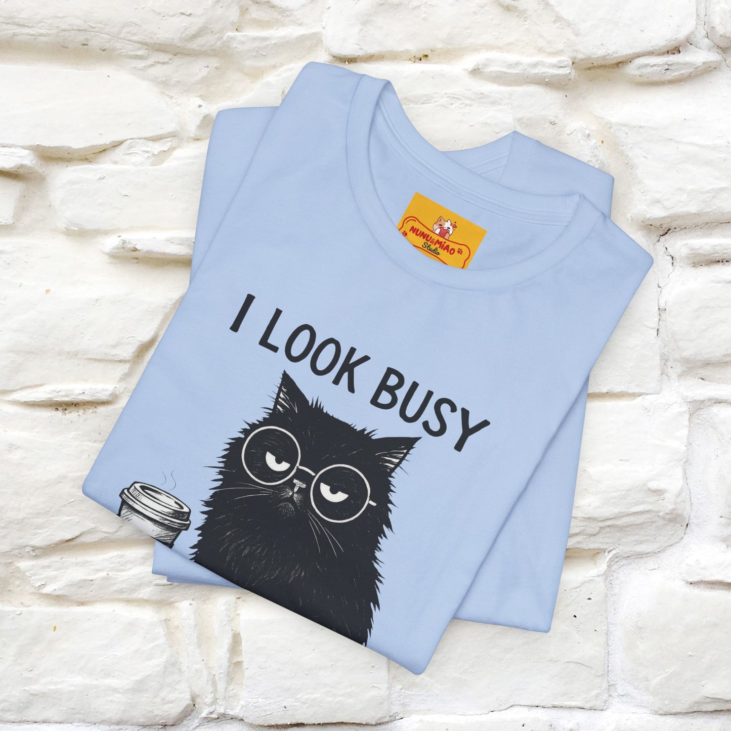 "I Look Busy But I'm Just Overwhelmed" |Cat T-Shirt | Nunu&Miao Studio