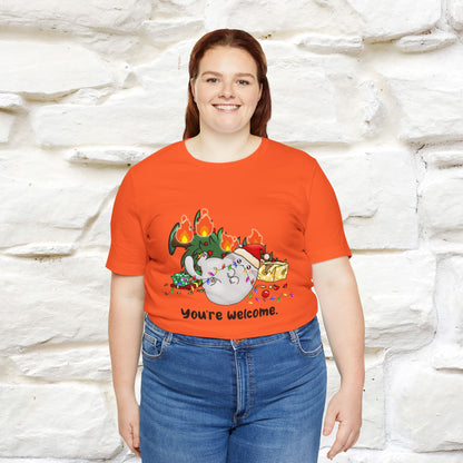 You're Welcome | Sarcastic Cat Christmas Shirt for Men & Women | 100% Cotton*