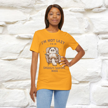 "I'm Not Lazy I'm In Energy-Saving Mode " Cat T-shirt |Nunu&Miao Studio