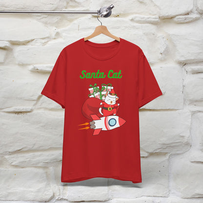 Santa Cat Christmas T-Shirt | Cat Lover Holiday Tee for Men & Women – 100% Cotton* | Meowy Christmas Collection