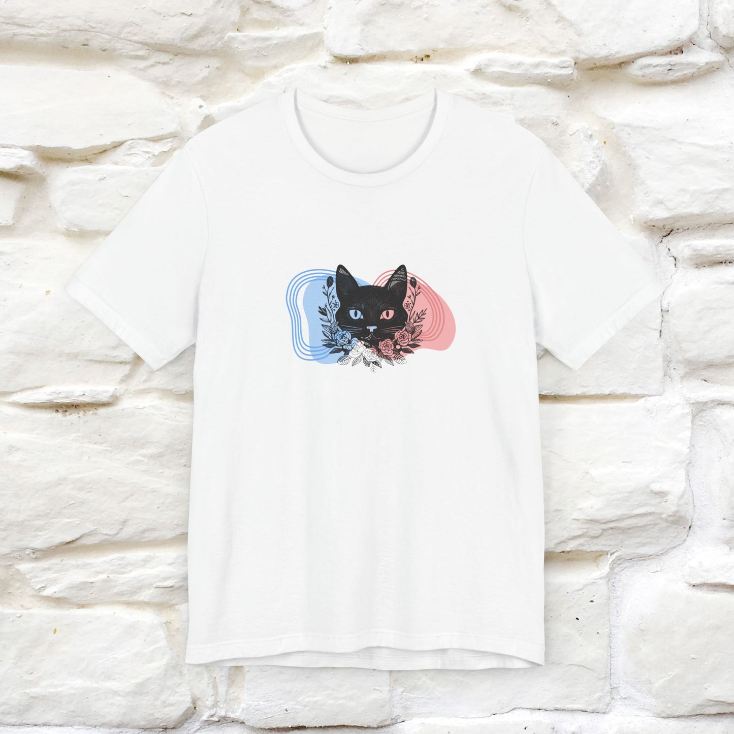 "Pink and Blu" Cat T-Shirt for Men & Women | Front & Back Design | 100% Cotton* 🐾